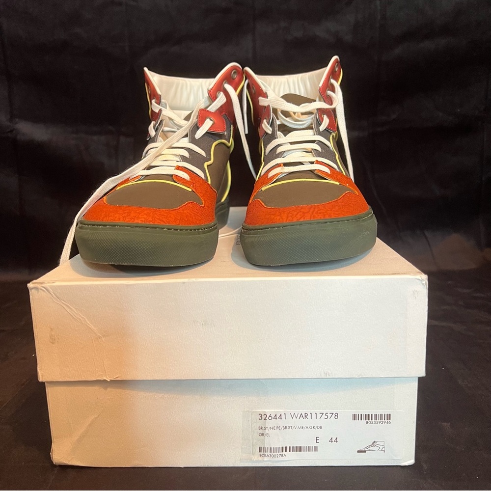 Balenciaga Brown Paneled Sneakers